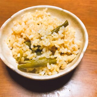 柔らかいんげんの炊き込みご飯